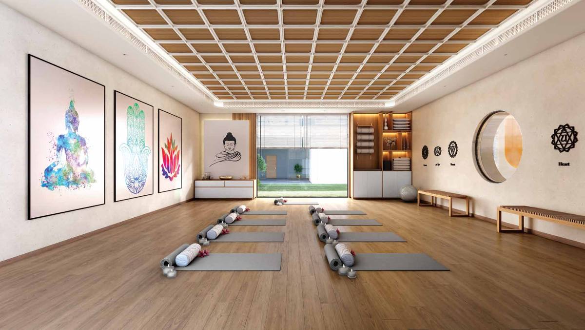 Yoga, meditation and zumba room